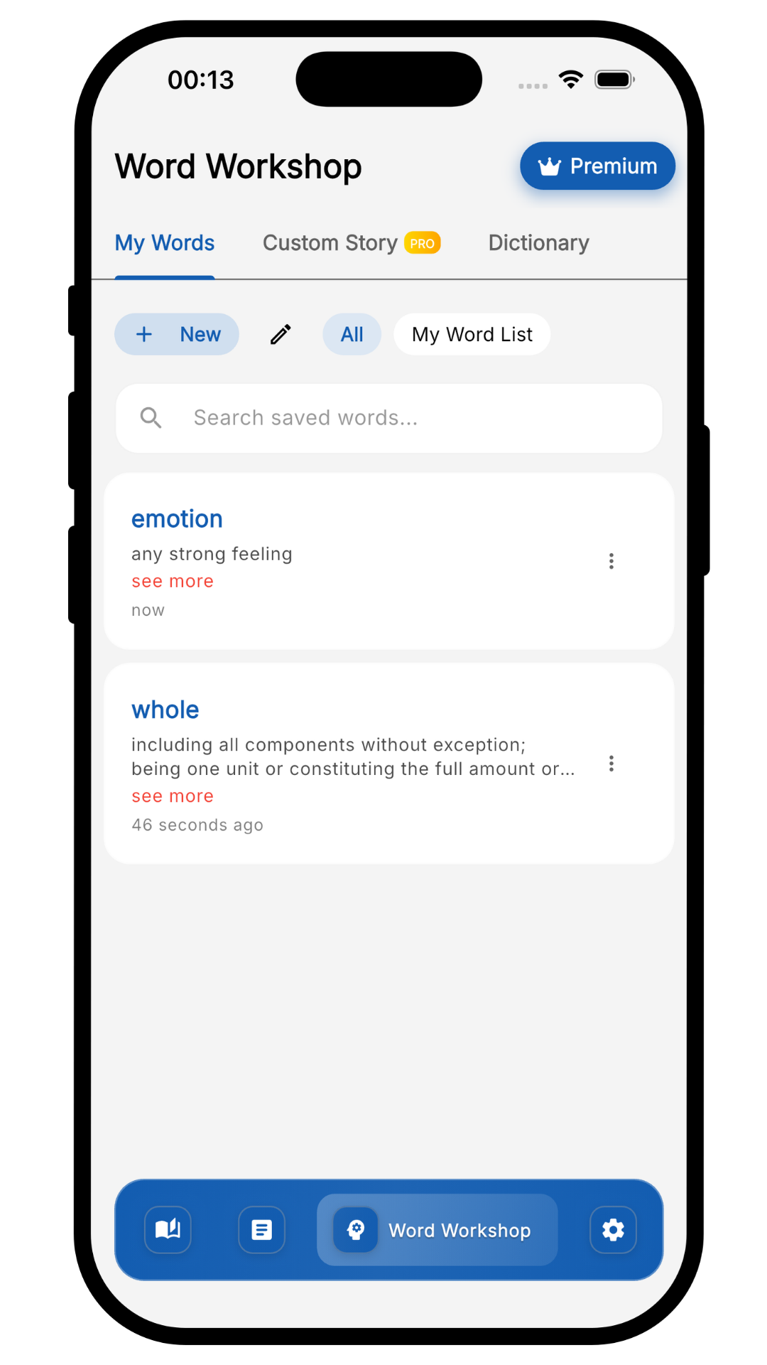 Word Workshop Vocabulary